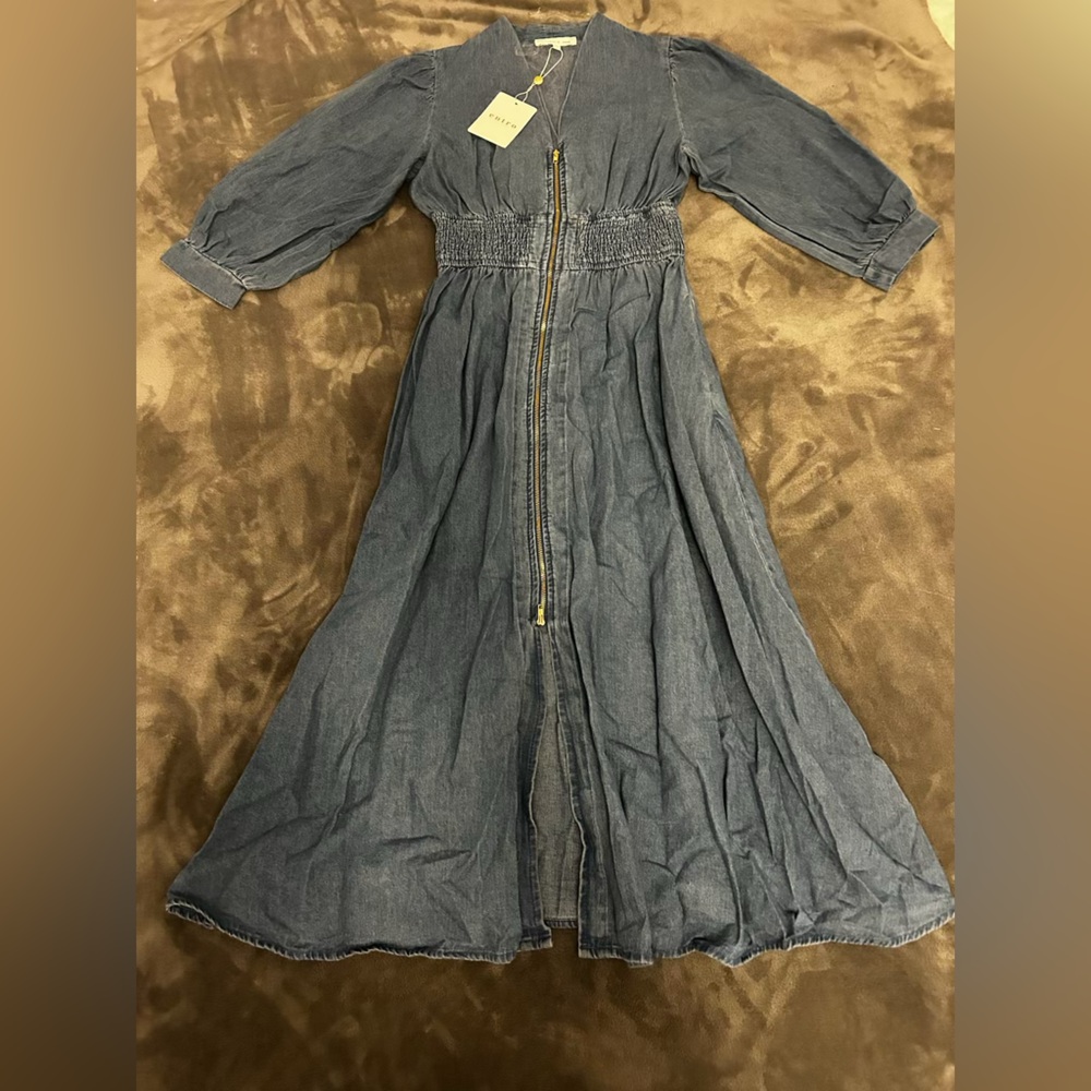 Entro Blue Denim Jumpsuit with Zipper
